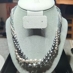 RMN tapered cocktail pearl necklace